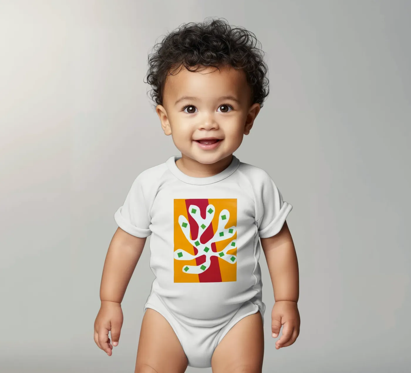 overlapping elements poster babyrompertje korte mouwen van briyan shop