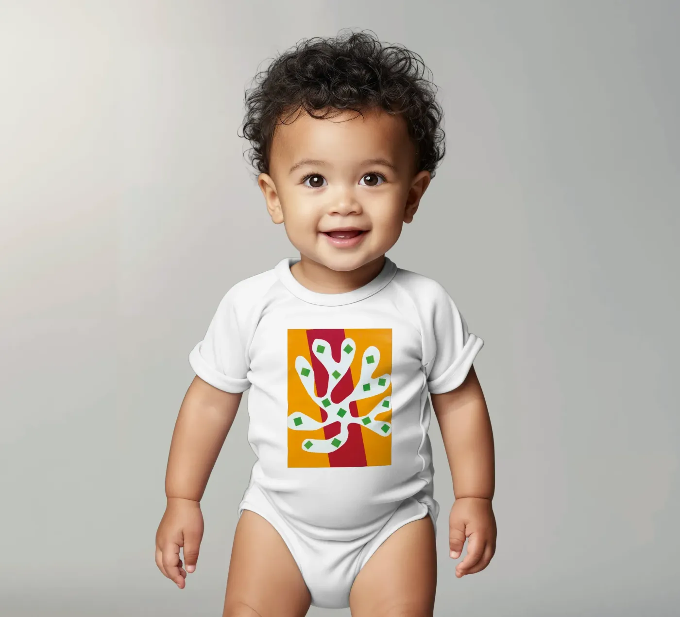 overlapping elements poster babyrompertje korte mouwen van briyan shop