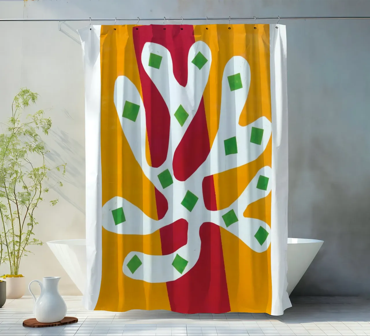 overlapping elements poster Duschvorhang von briyan shop