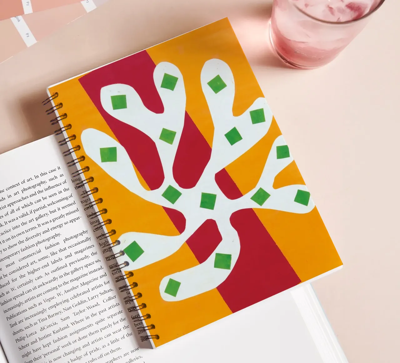 overlapping elements poster spiral notebook by briyan shop