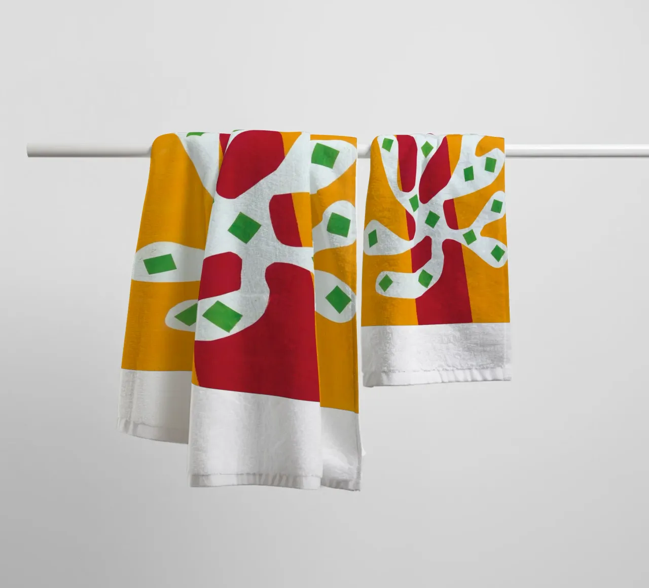 overlapping elements poster towel by briyan shop