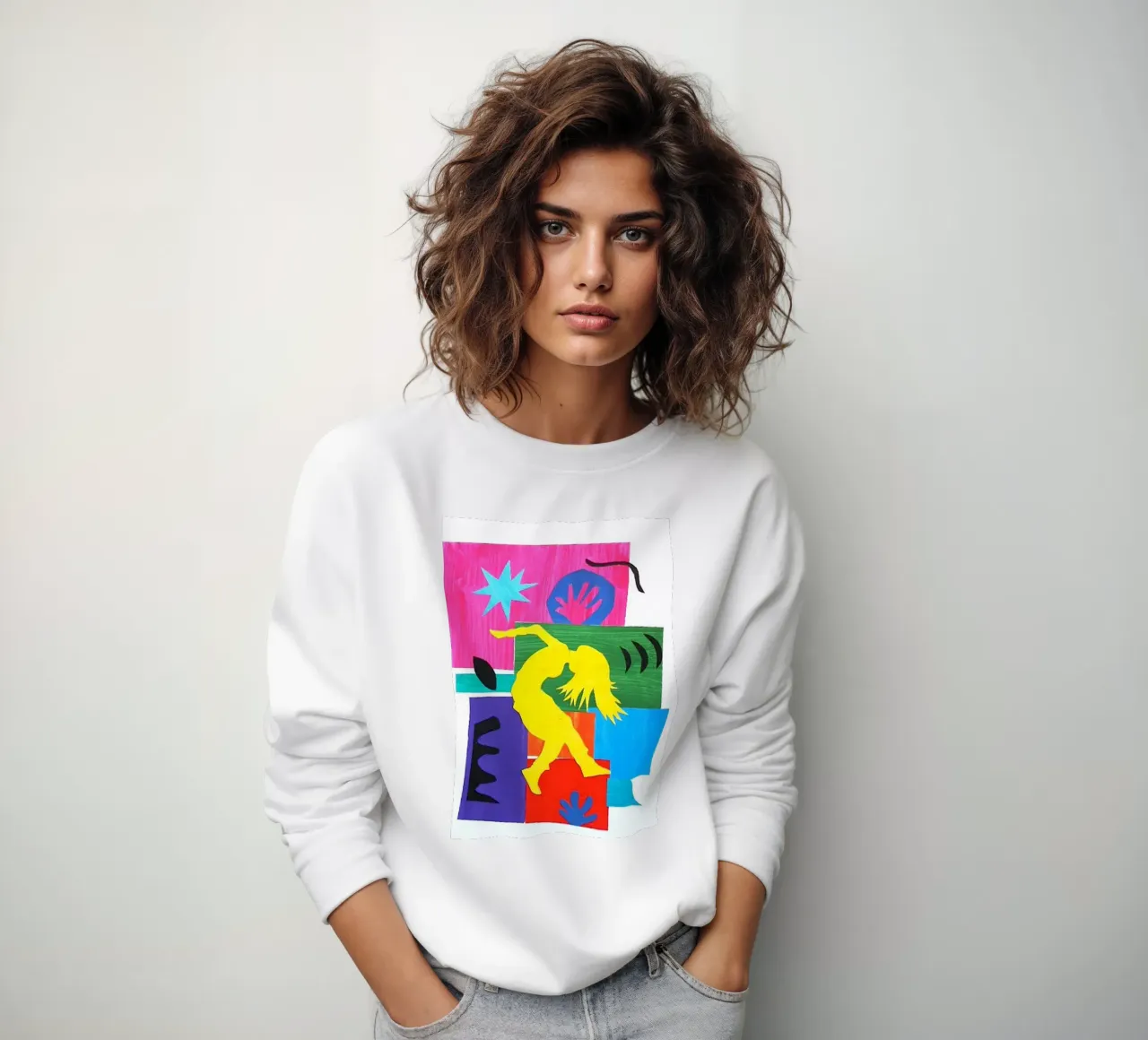 dancing woman's shadow sweatshirt by briyan shop