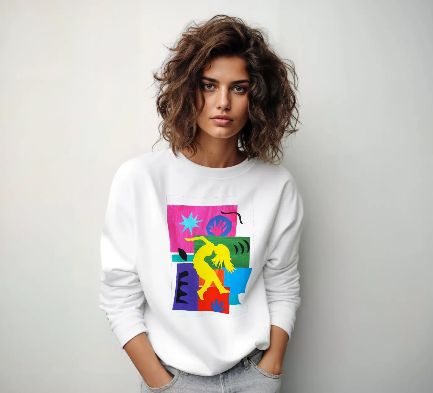 schaduw van dansende vrouw sweatshirt van briyan shop