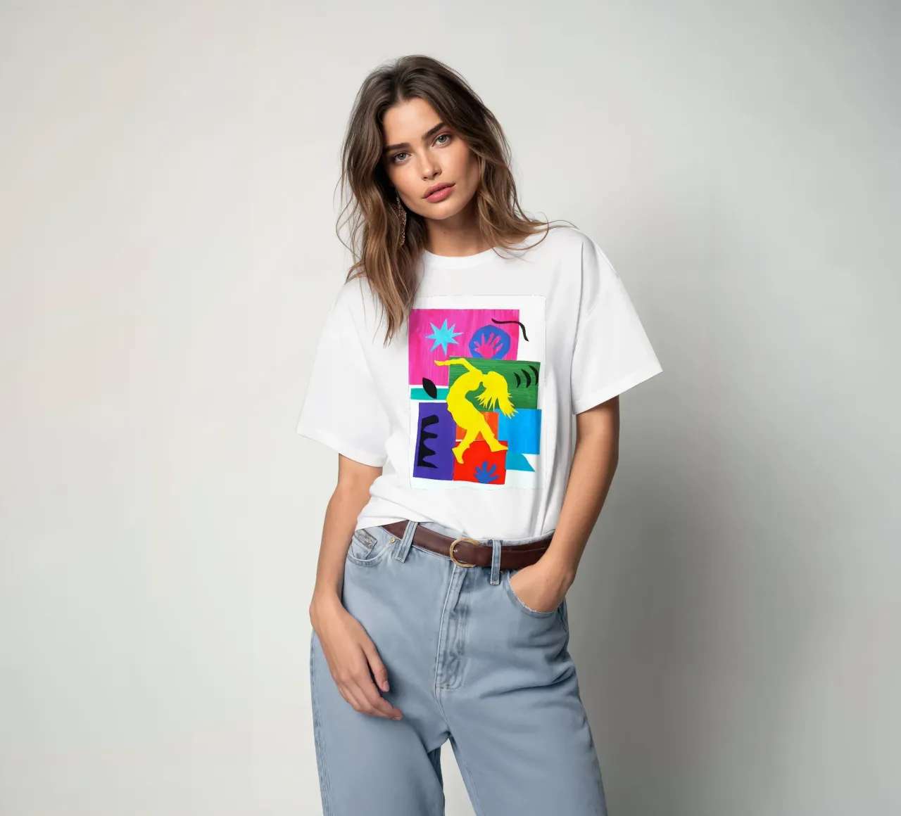 dancing woman's shadow t-shirt da briyan shop