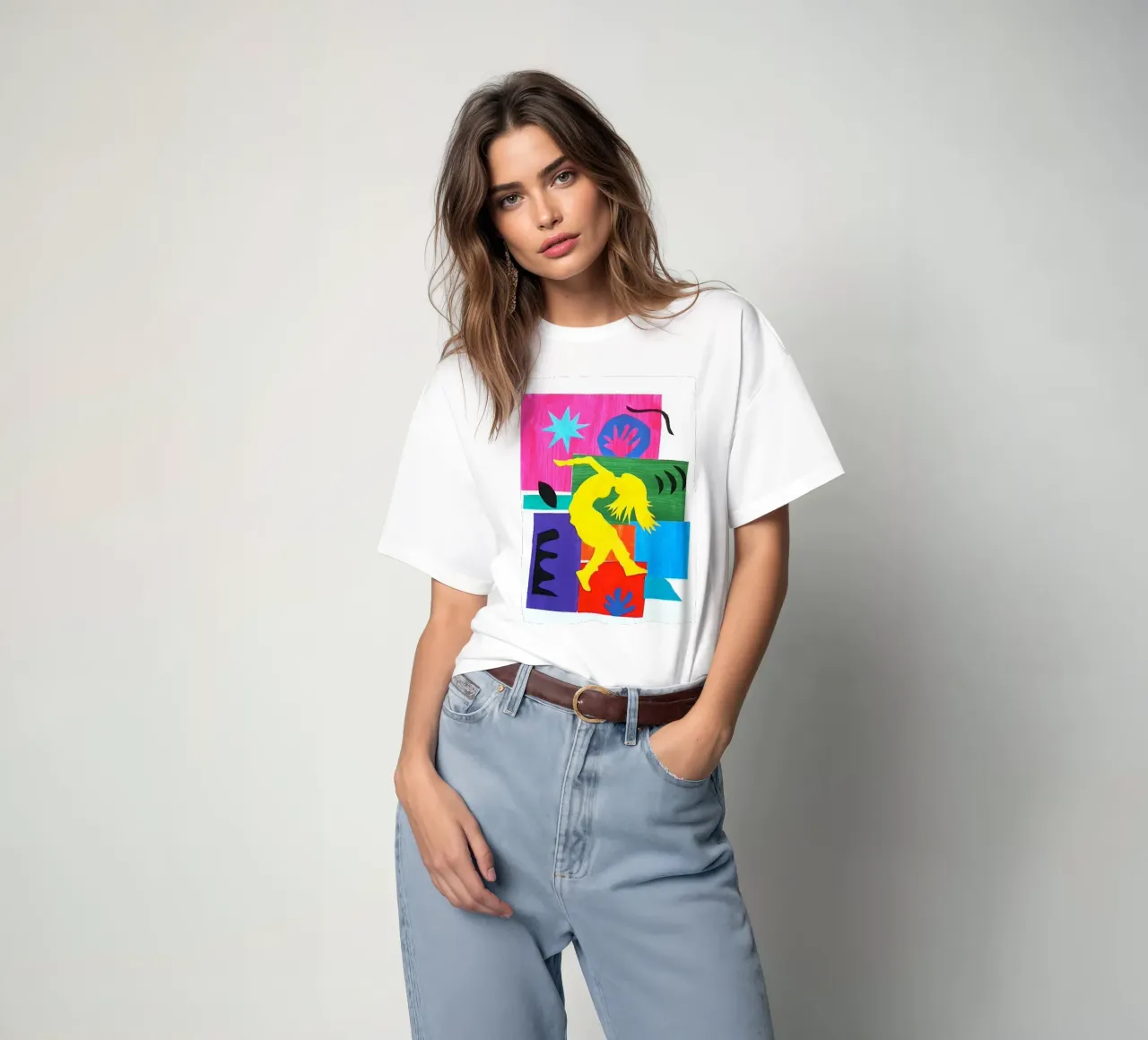 dancing woman's shadow t-shirt da briyan shop