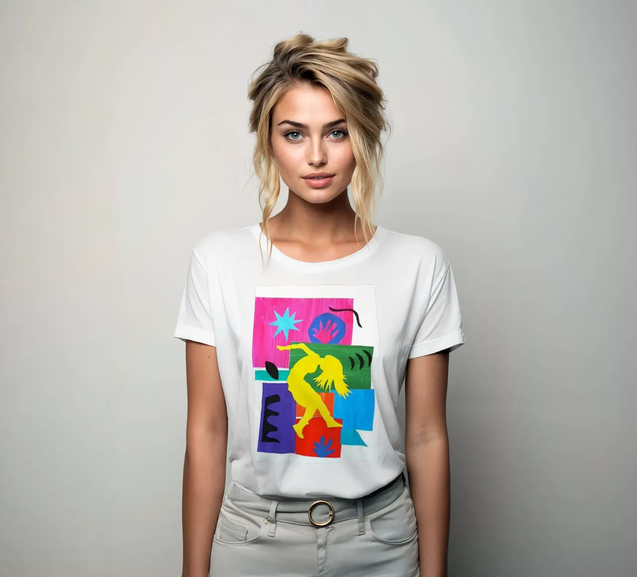 l'ombra della donna che balla t-shirt da donna da briyan shop