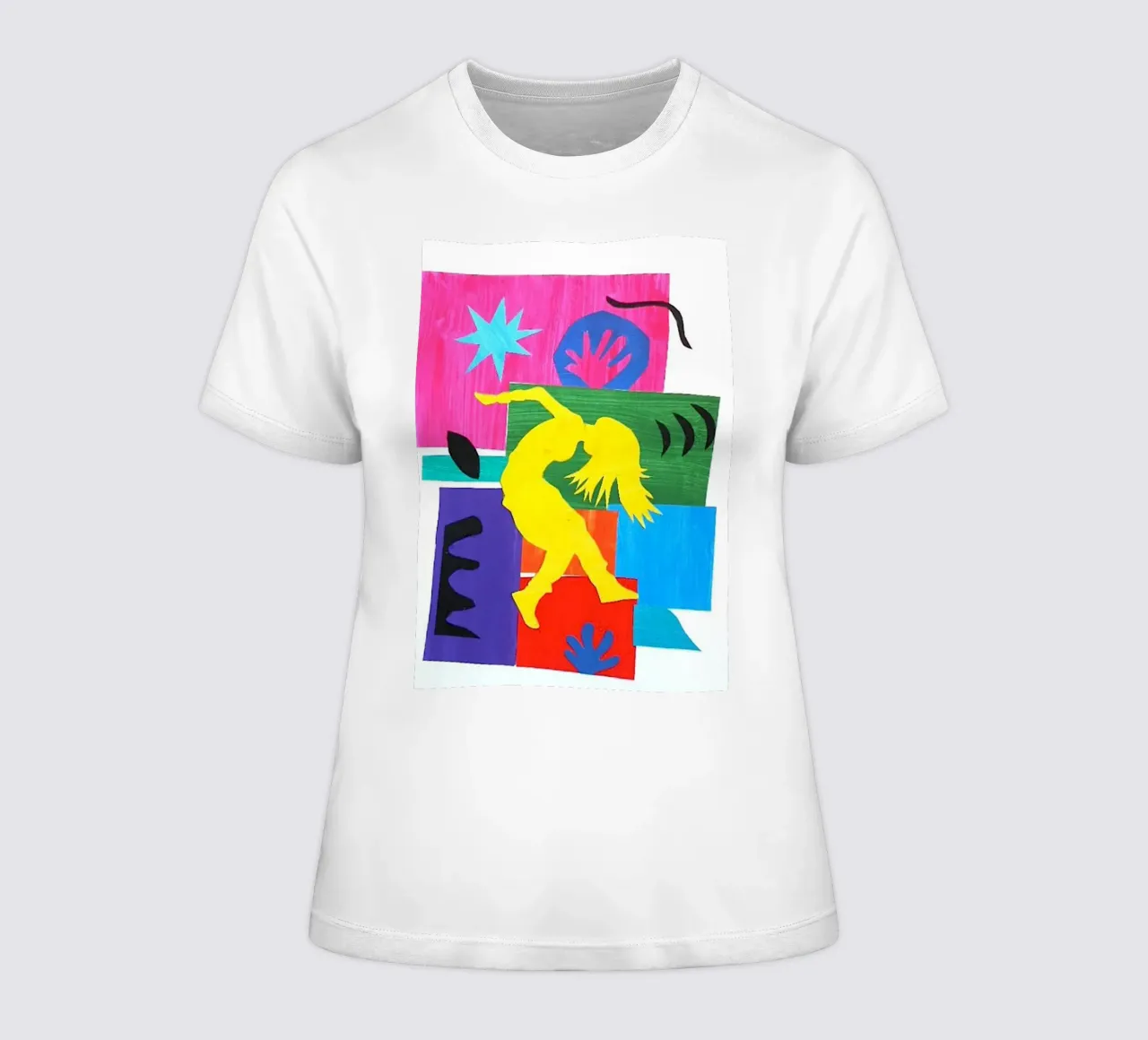 l'ombra della donna che balla t-shirt da donna da briyan shop