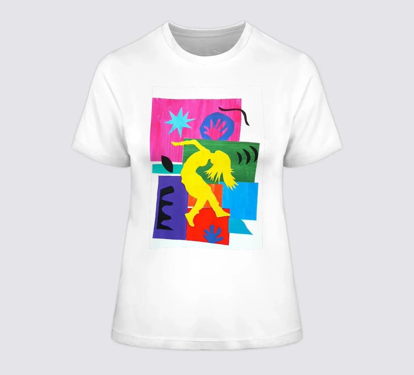 l'ombra della donna che balla t-shirt da donna da briyan shop