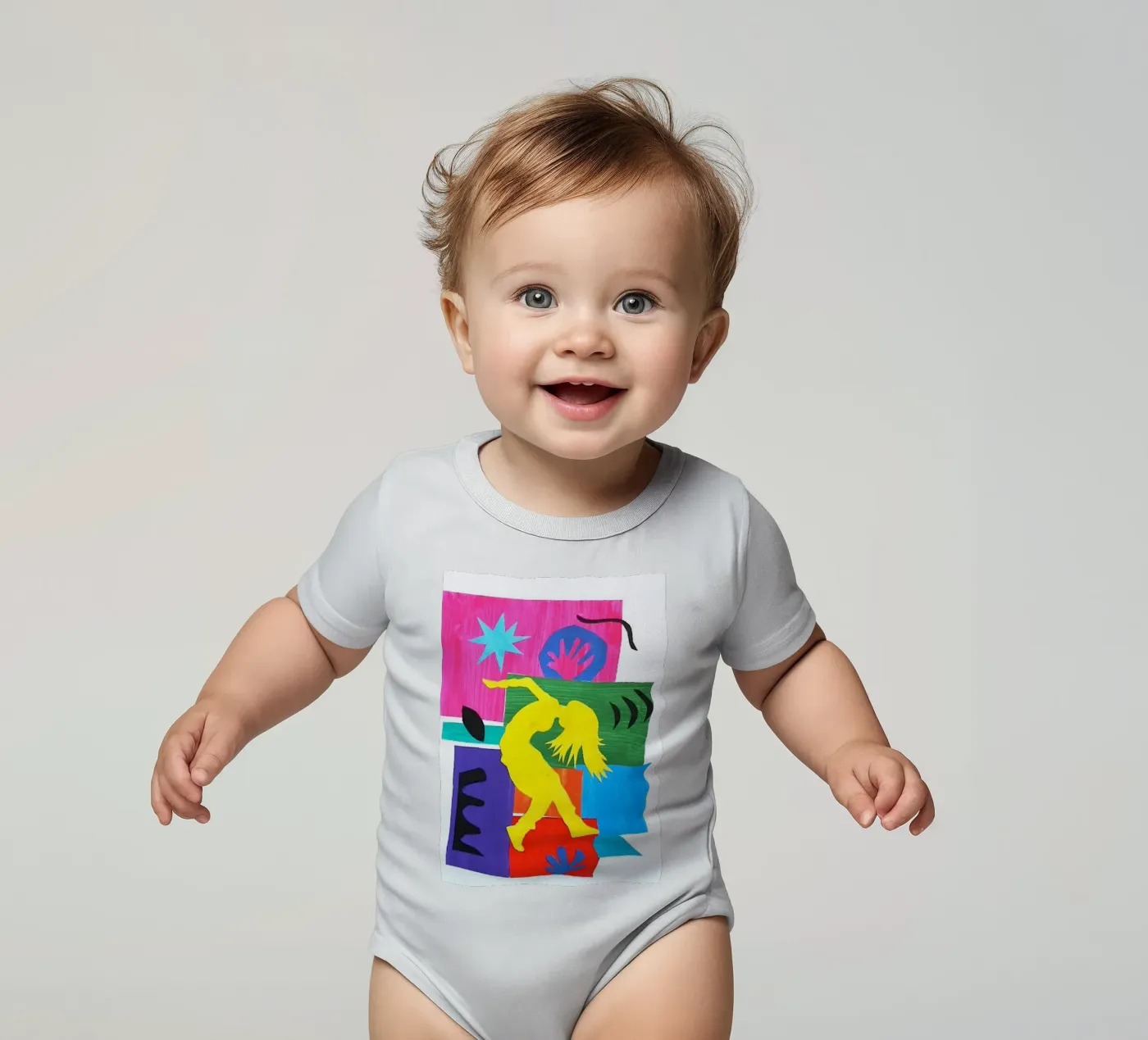 Der Schatten der tanzenden Frau Kurzarm Babybody von briyan shop