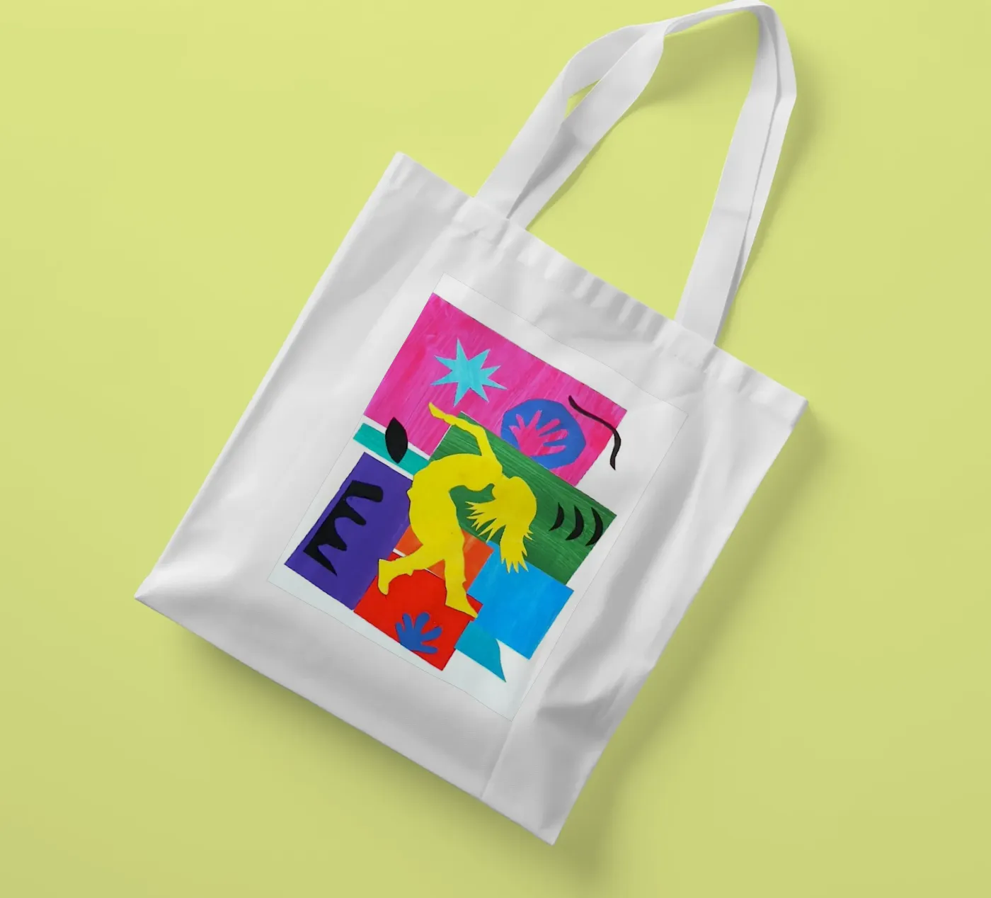 dancing woman's shadow tote bag by briyan shop
