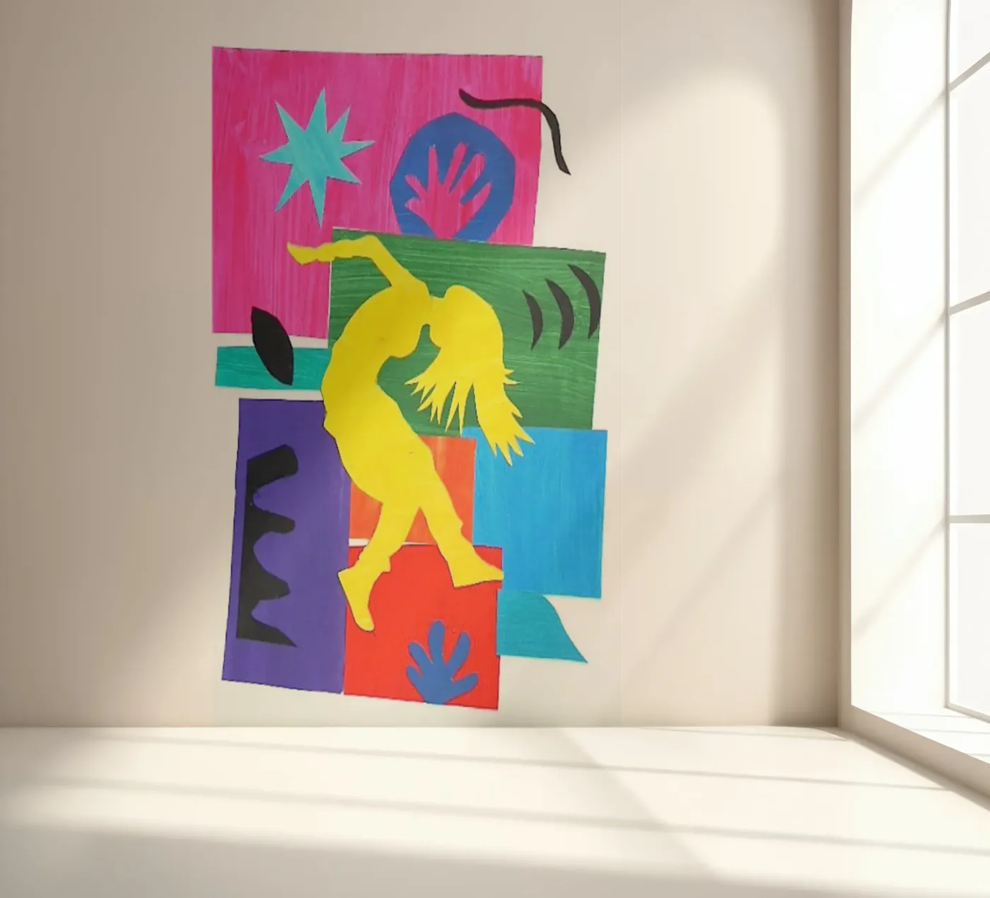 dancing woman's shadow photo wallpaper by briyan shop