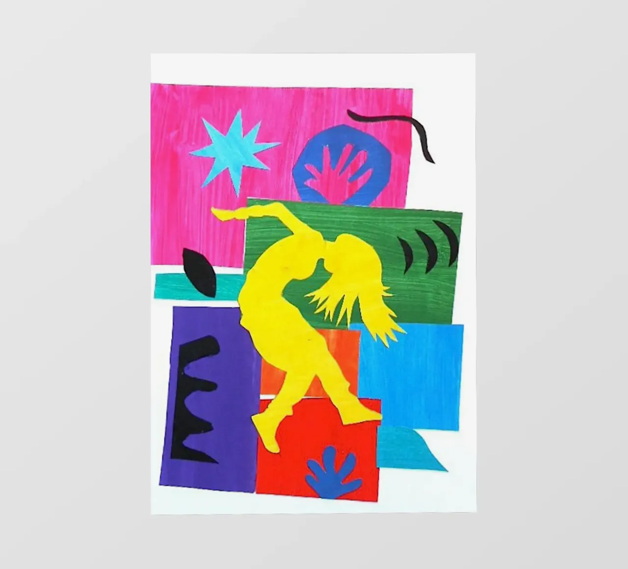 dancing woman's shadow fotobehang van briyan shop