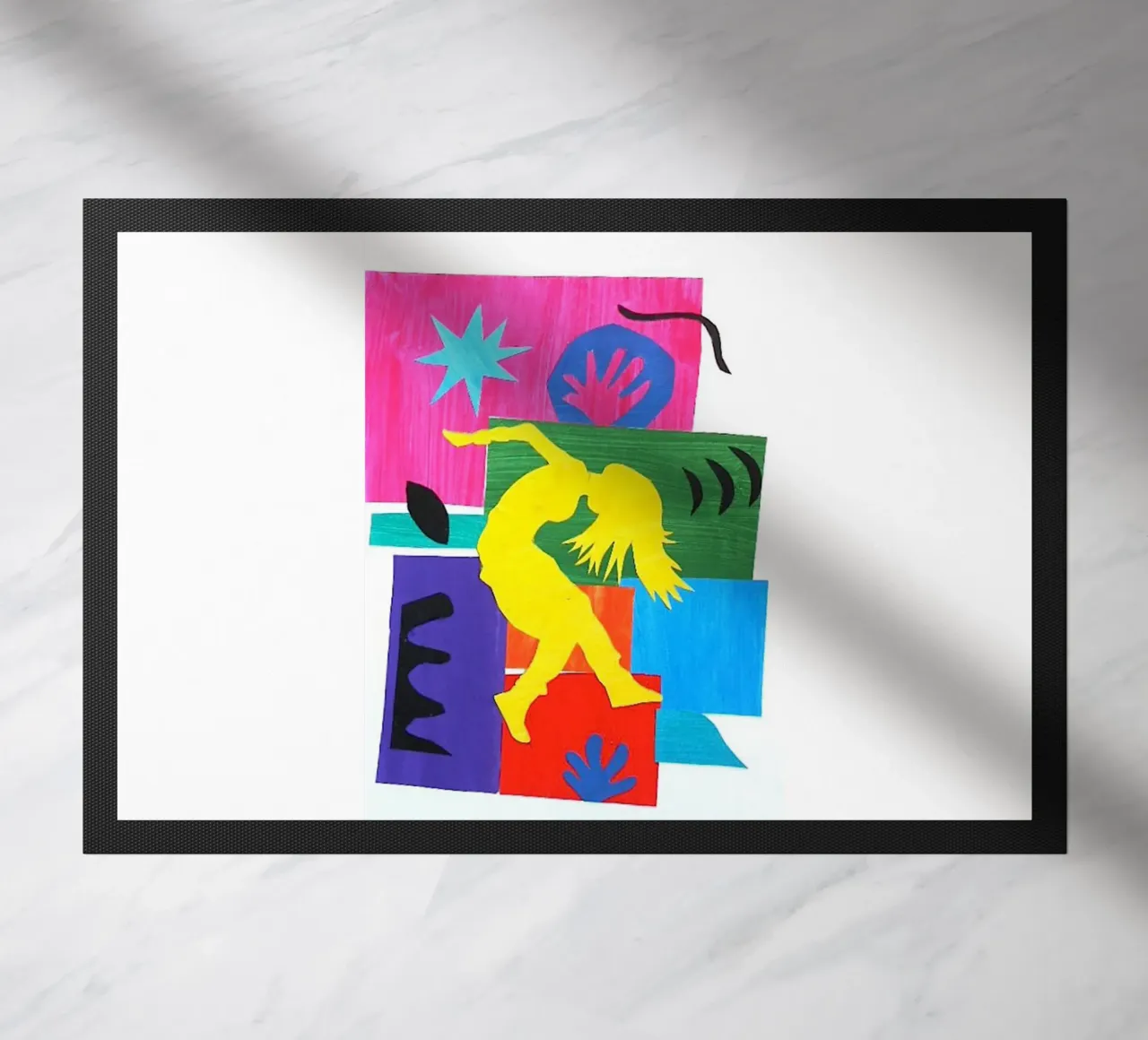 dancing woman's shadow doormat by briyan shop