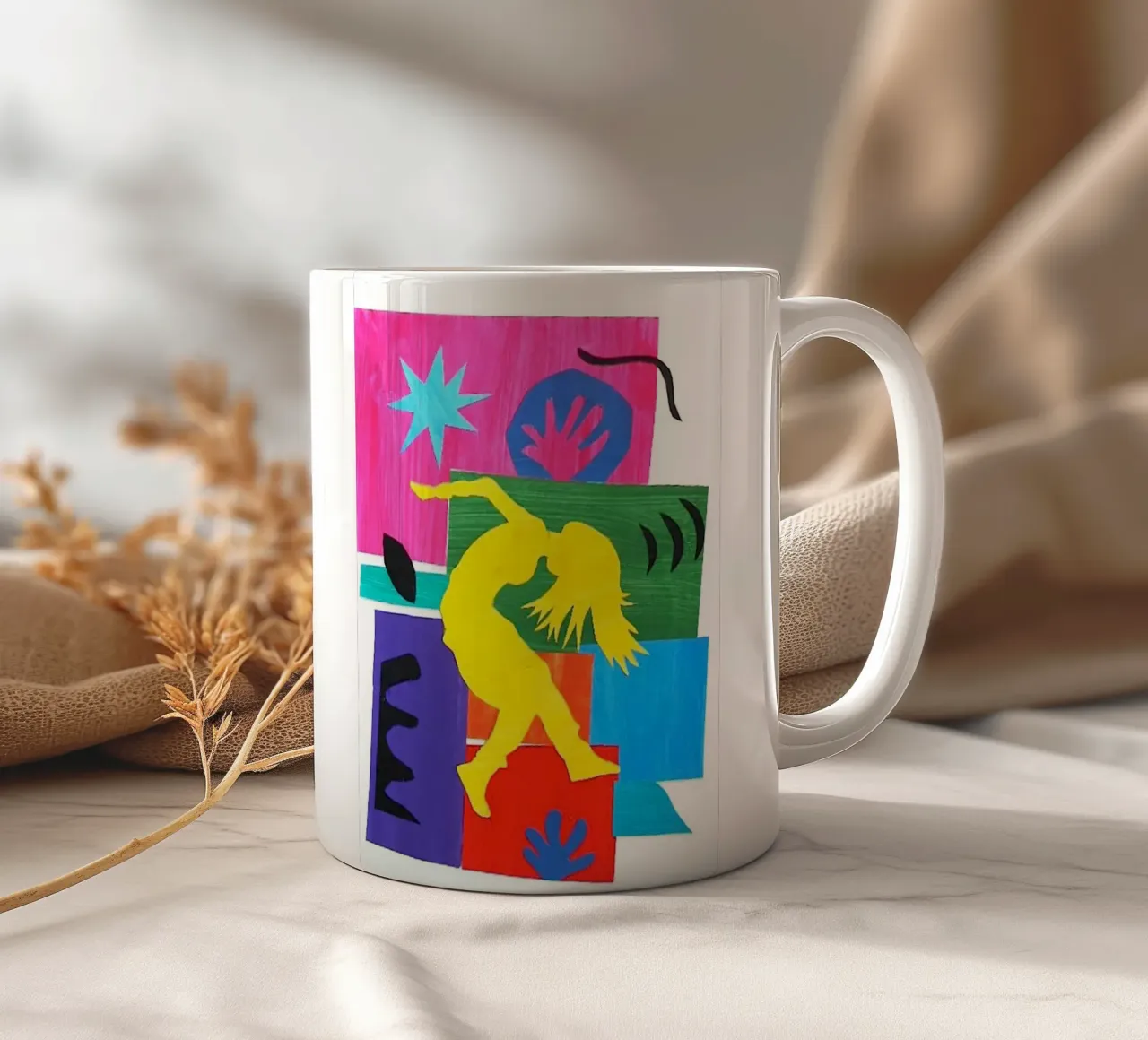 dancing woman's shadow ceramic mug by briyan shop