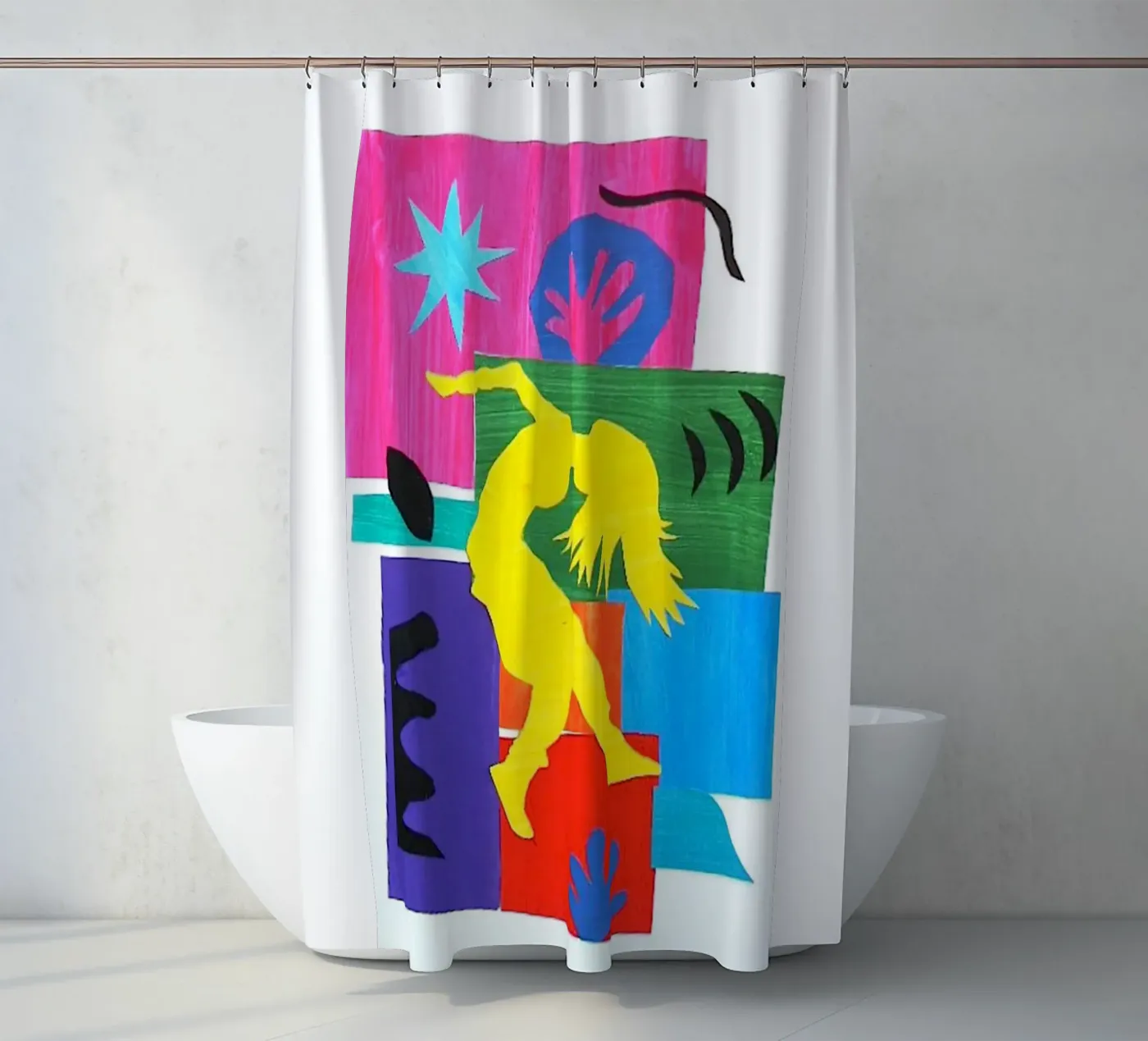 dancing woman's shadow rideau de douche de briyan shop