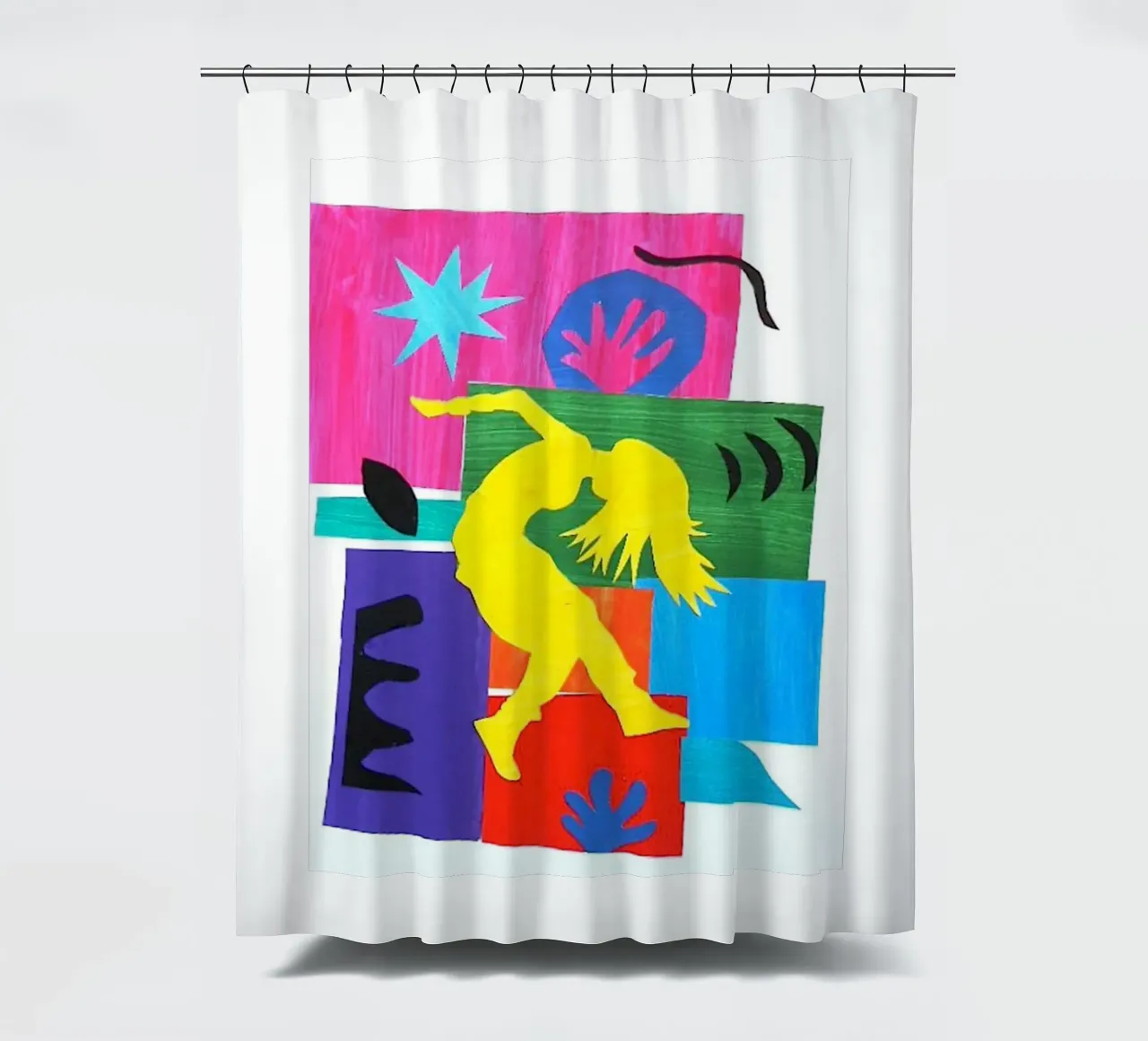 dancing woman's shadow douchegordijn van briyan shop