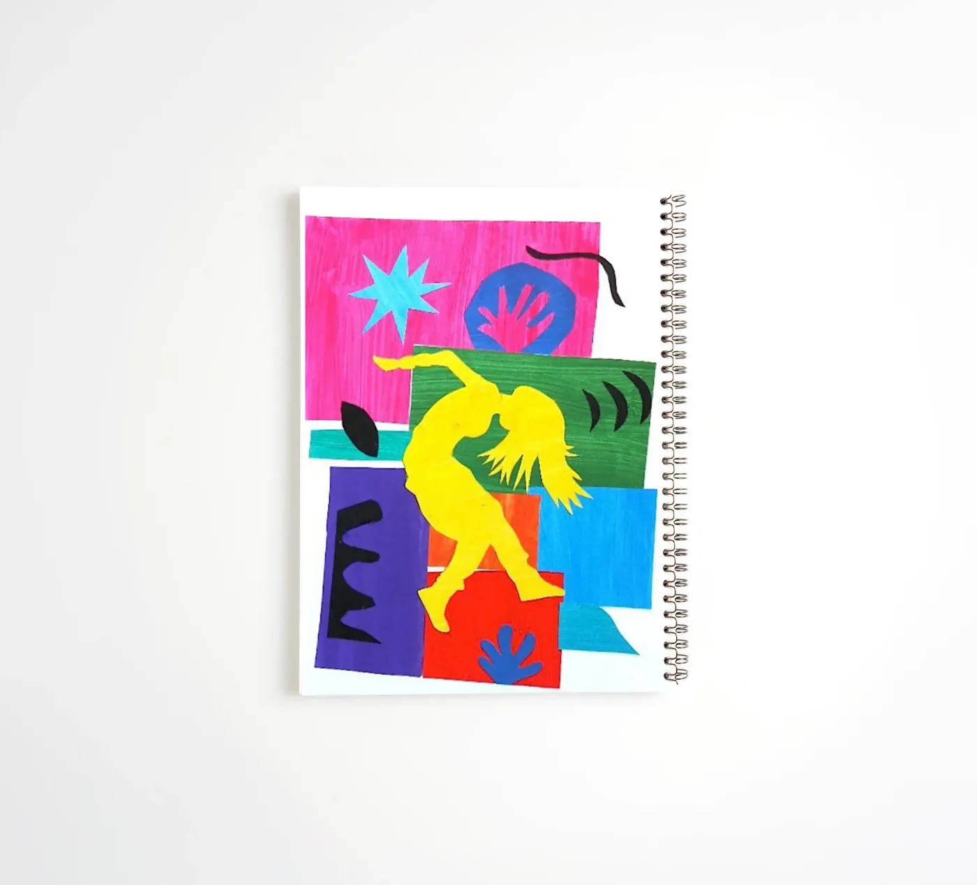 dancing woman's shadow spiral notebook by briyan shop