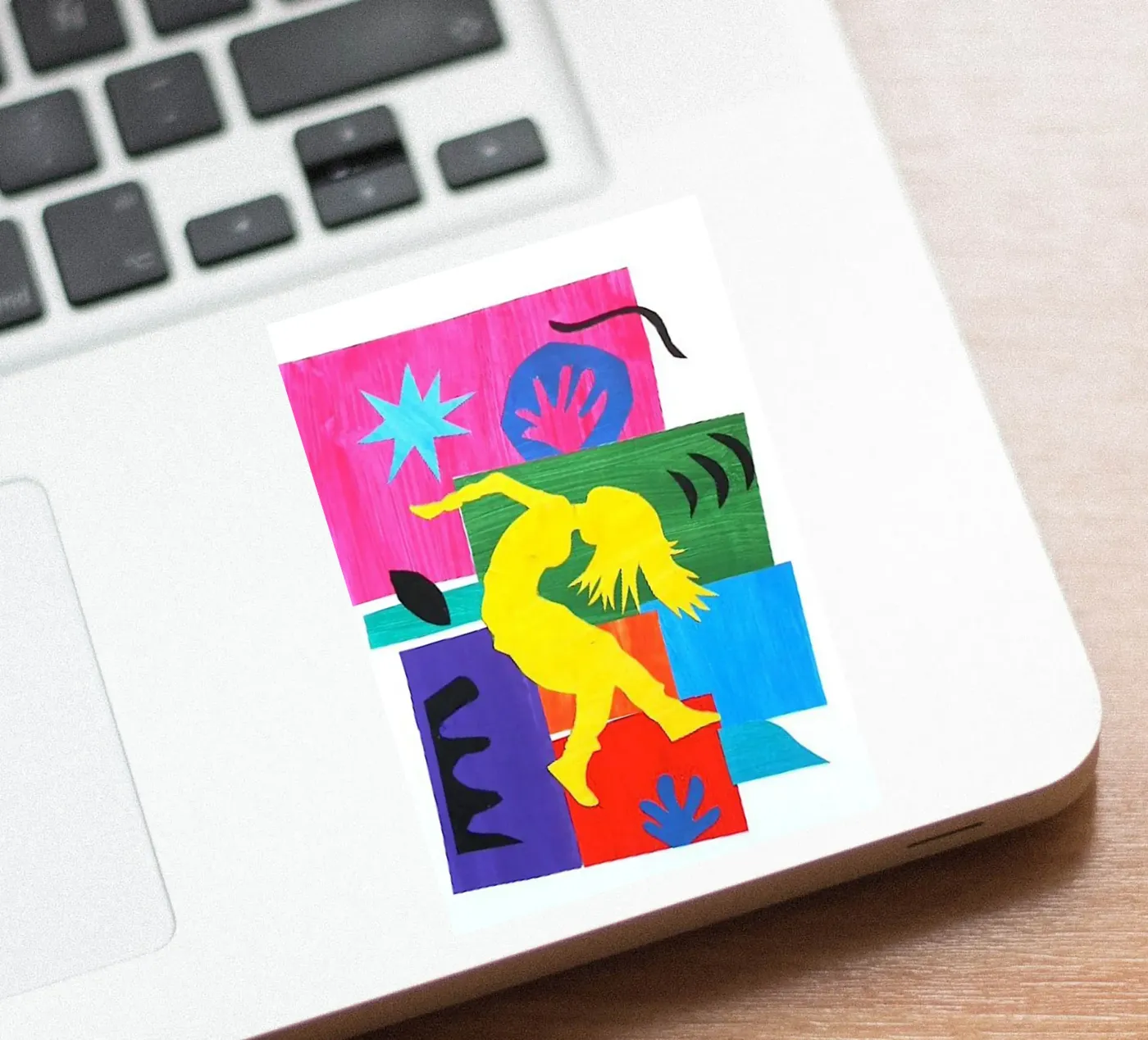 dancing woman's shadow sticker van briyan shop