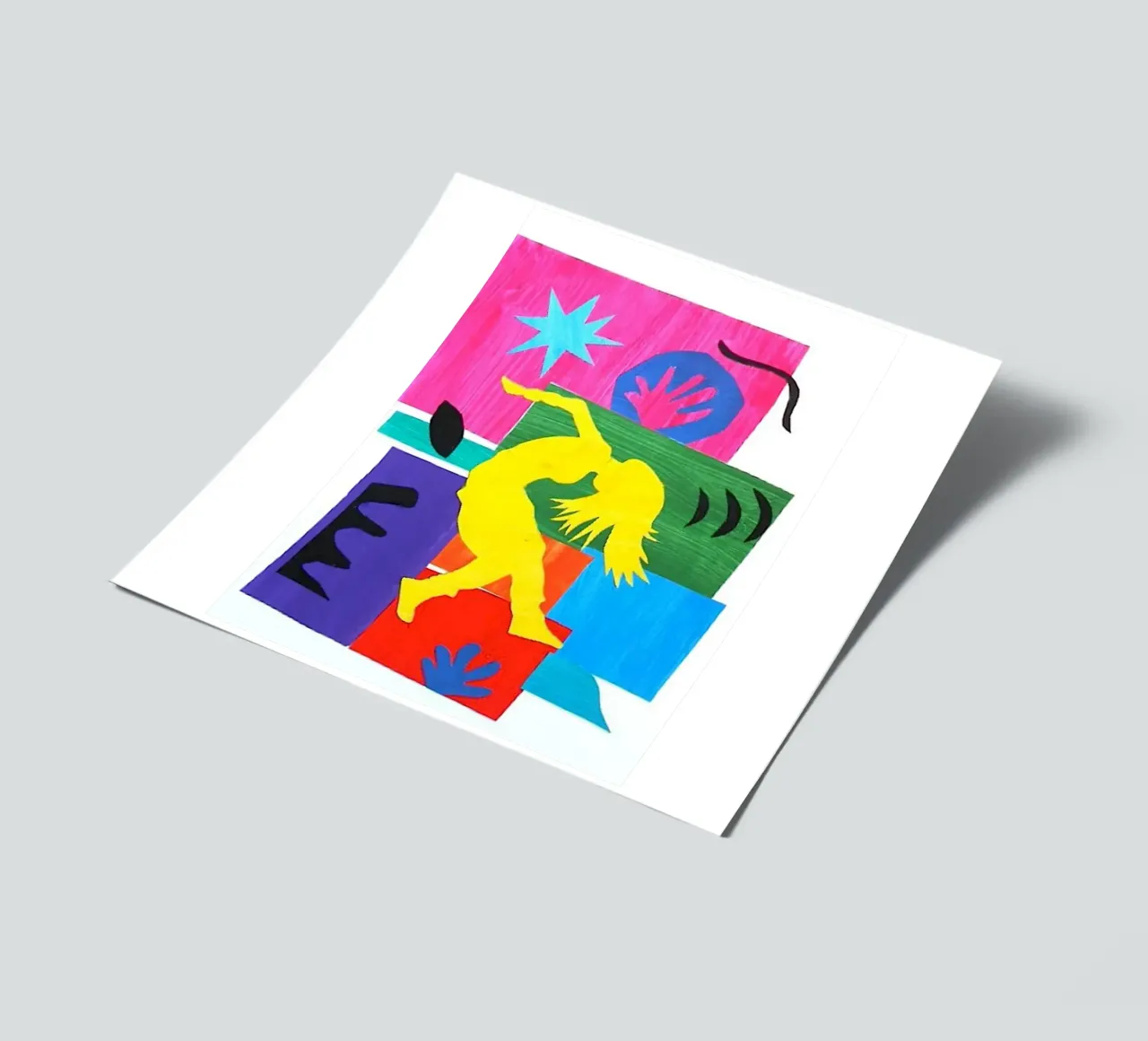 dancing woman's shadow sticker sheet by briyan shop