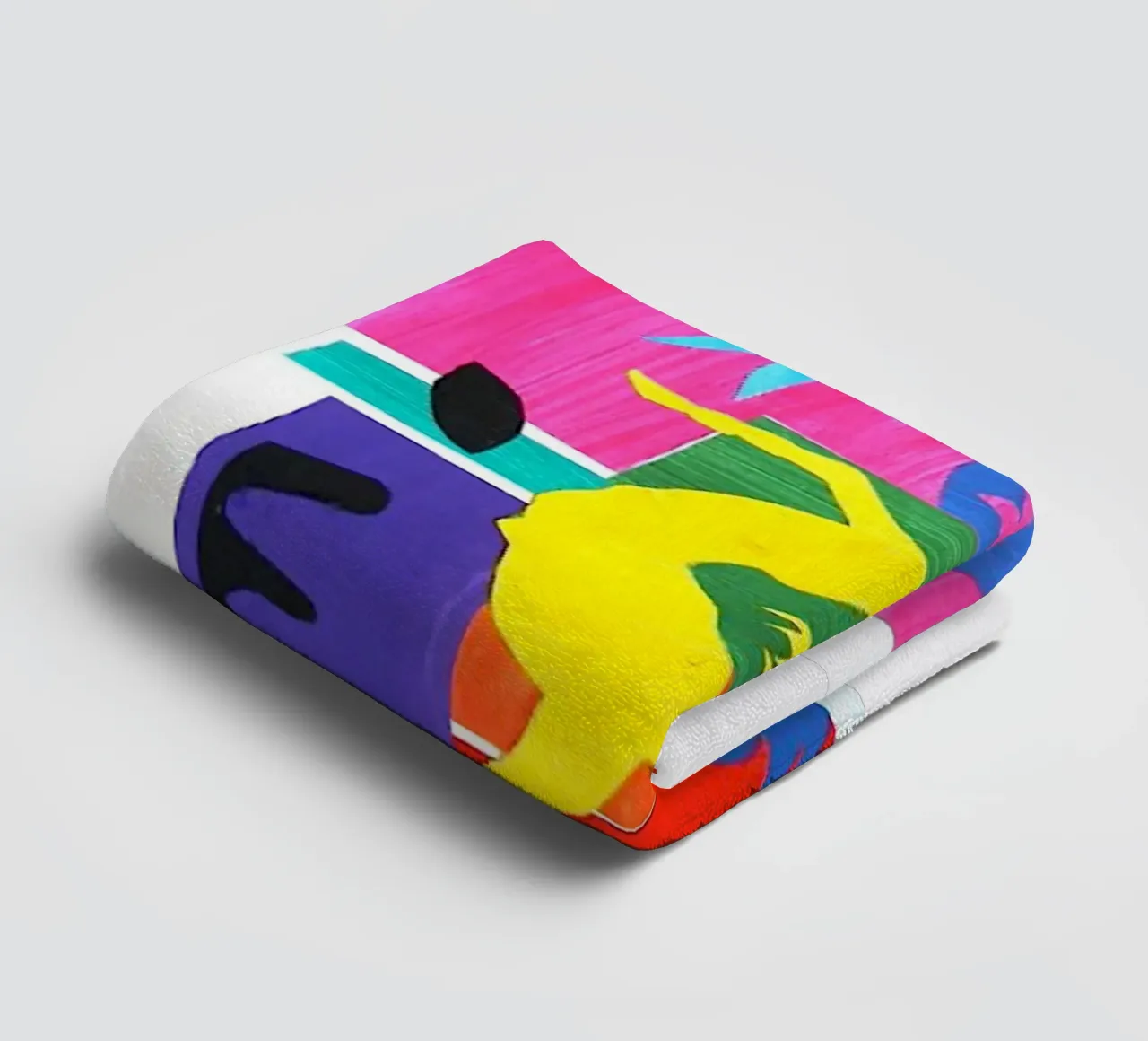 dancing woman's shadow towel by briyan shop