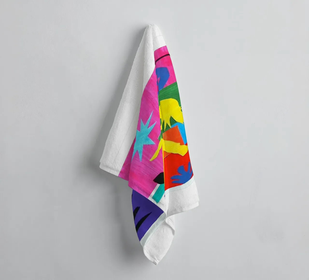 dancing woman's shadow towel by briyan shop