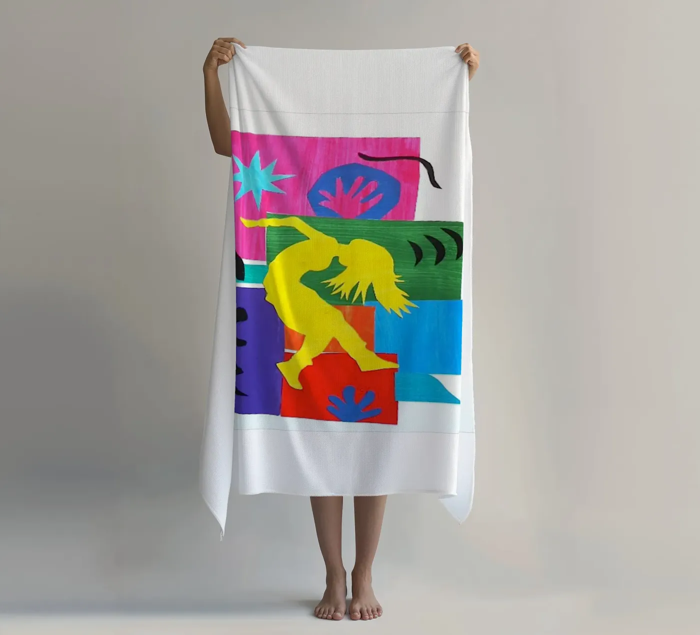 dancing woman's shadow serviette de plage de briyan shop