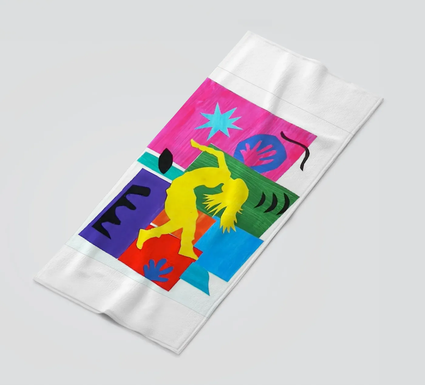 dancing woman's shadow Strandtuch von briyan shop