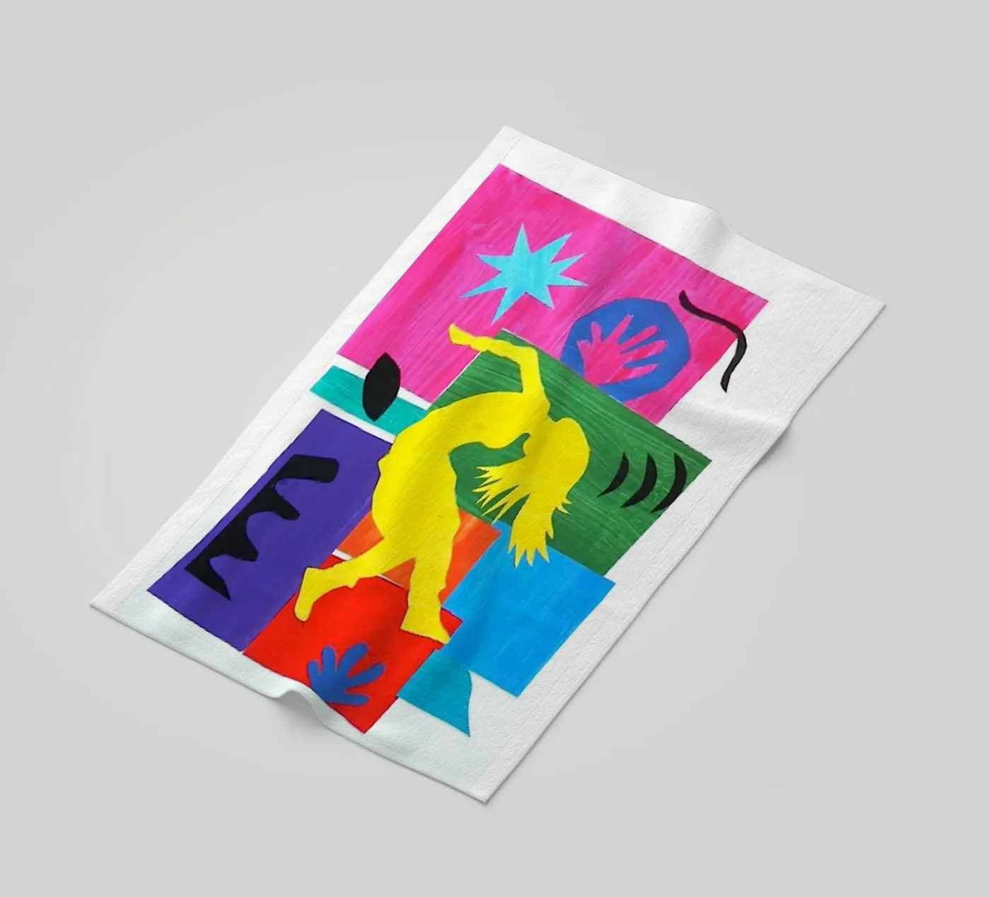 dancing woman's shadow Strandtuch von briyan shop