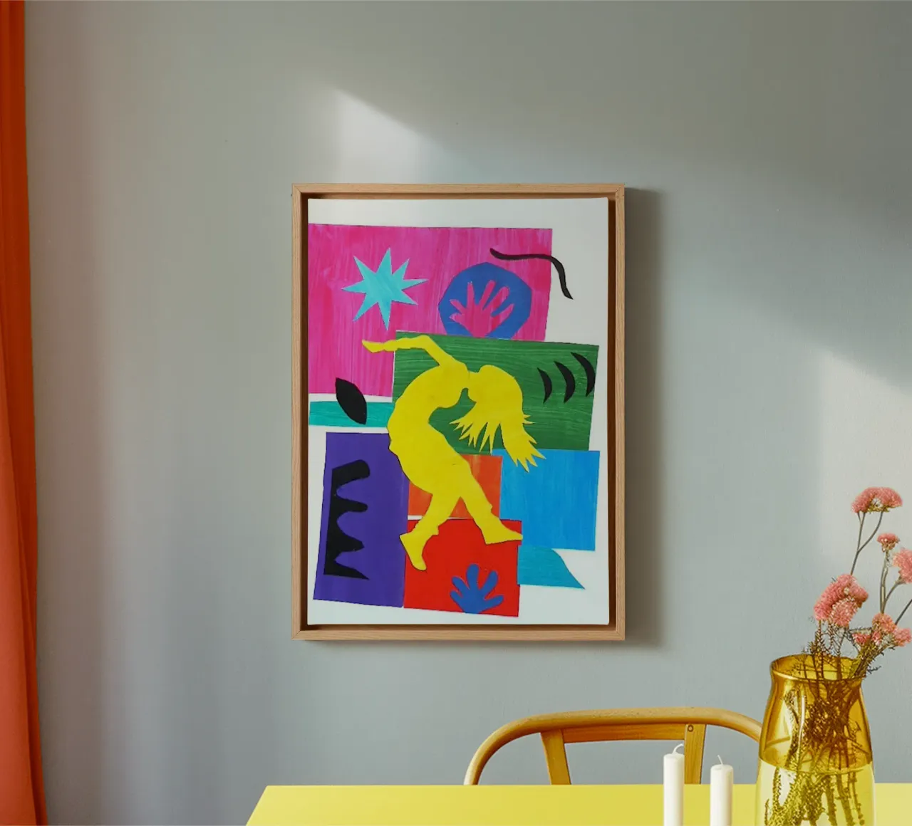 dancing woman's shadow canvas by briyan shop