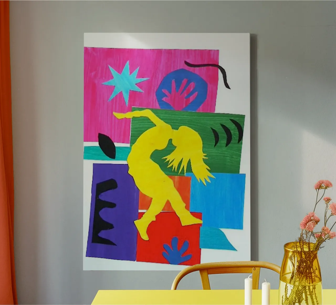 dancing woman's shadow canvas by briyan shop