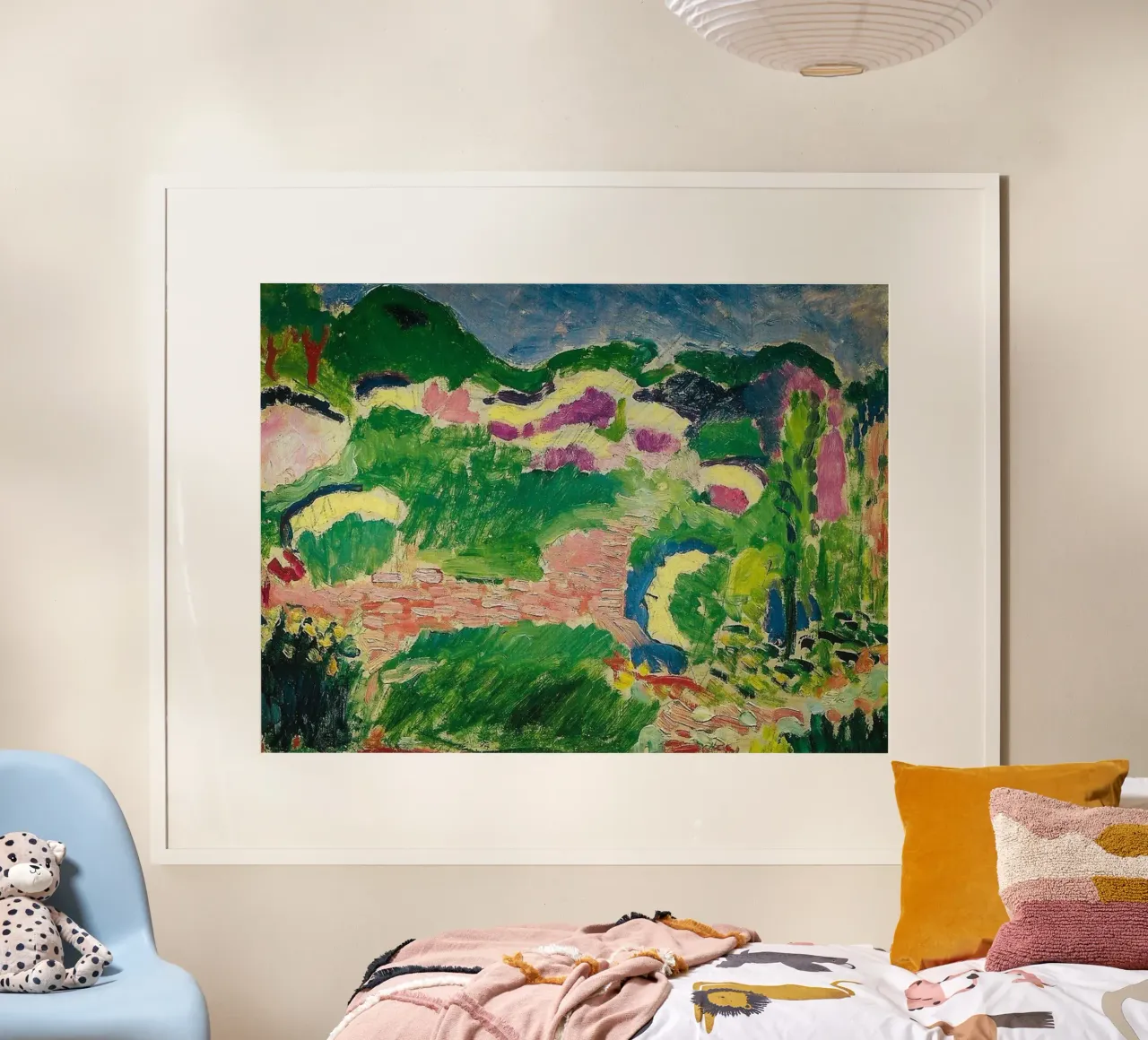 fogliame di arbusti da giardino poster con telaio in legno da briyan shop