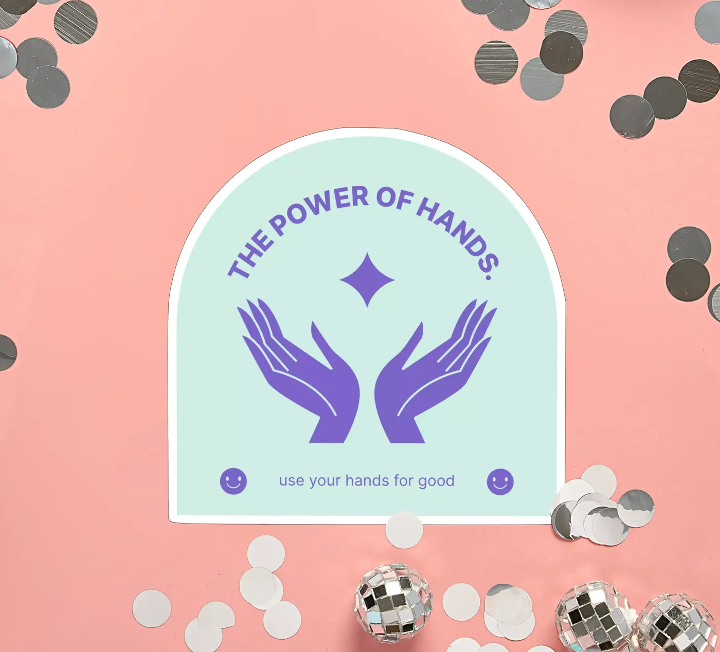 Hands sticker van Sticker King