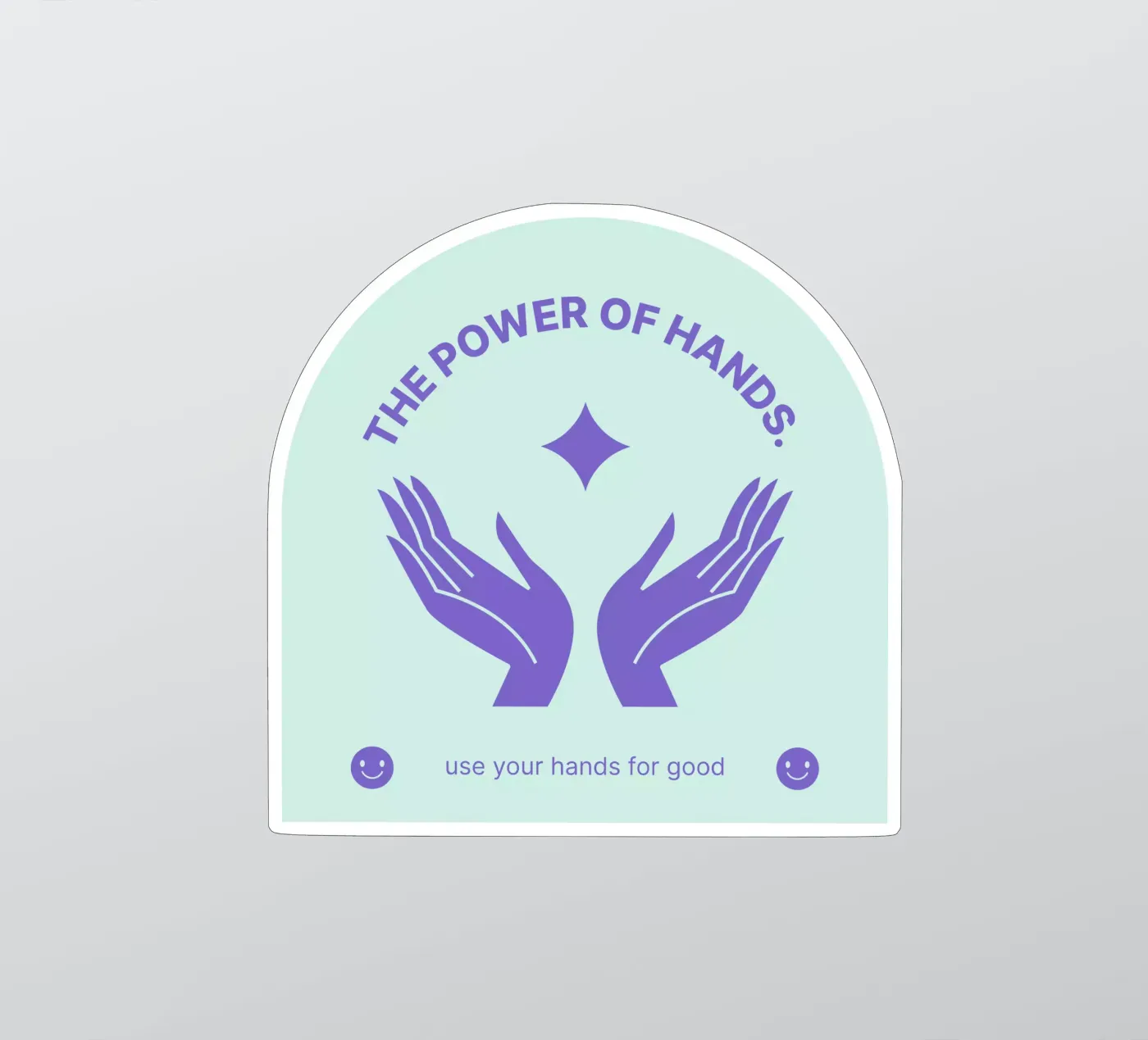 Hands sticker van Sticker King