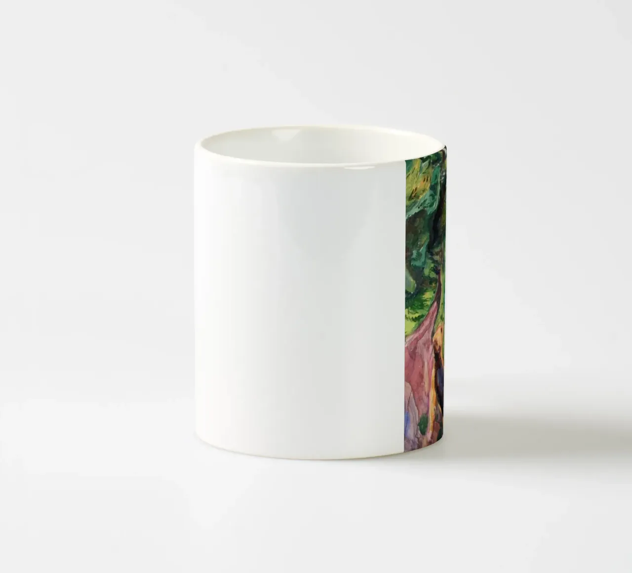 caccia nella foresta con due cani tazza in ceramica da cupcup art