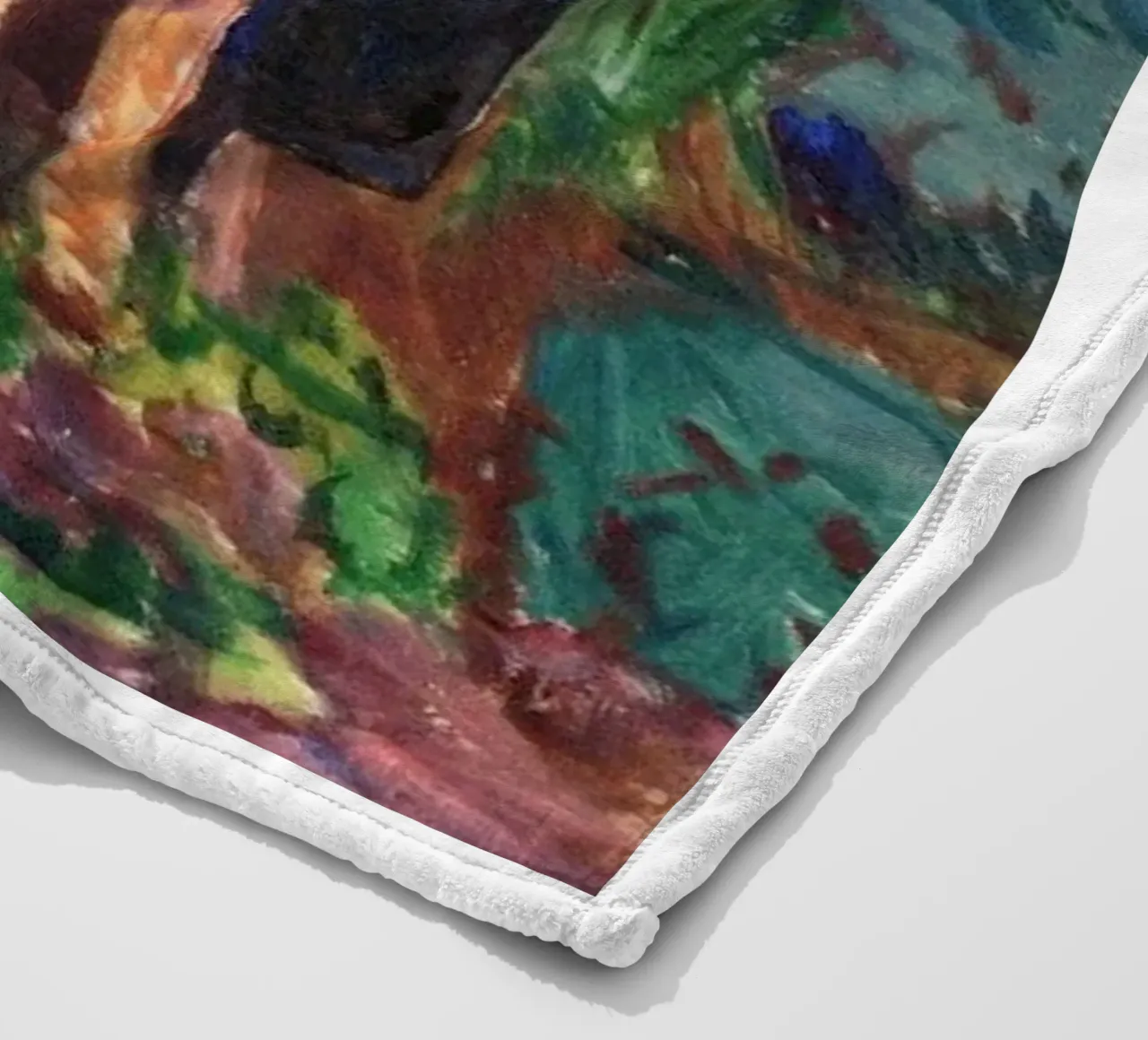 caccia nella foresta con due cani coperta in pile da cupcup art
