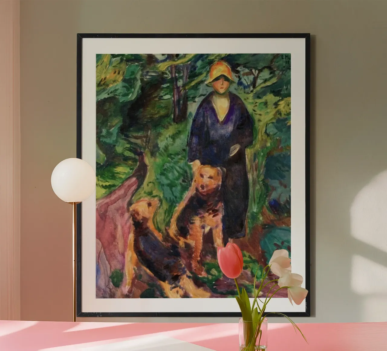 caccia nella foresta con due cani carta hahnemühle da cupcup art