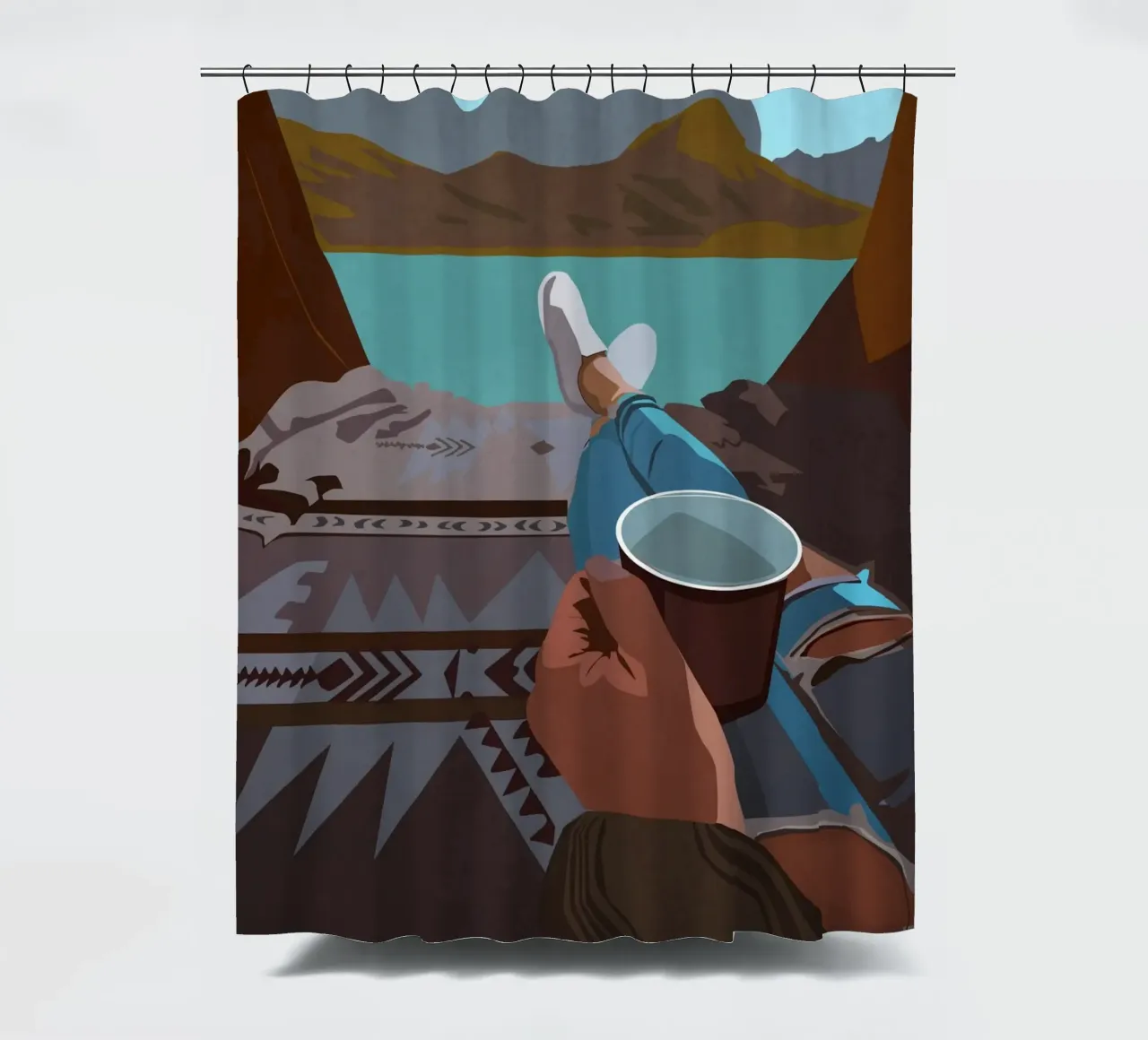 Place out of time shower curtain by Nadjaa
