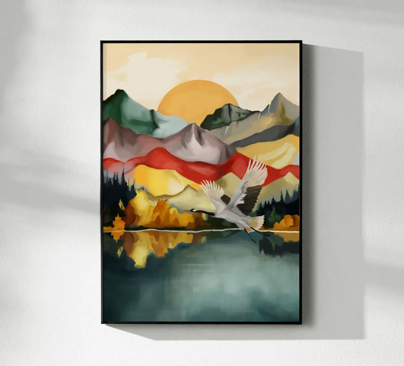 Silent Flight acryl van Nadjaa