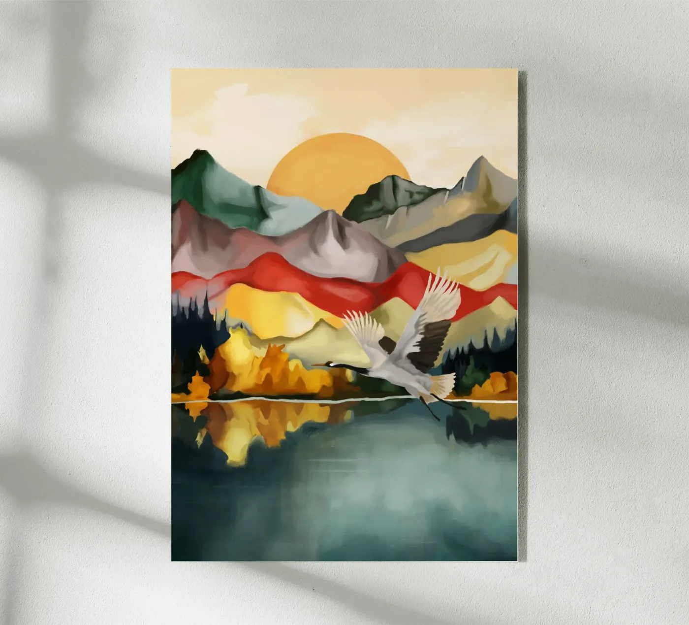 Silent Flight acryl van Nadjaa