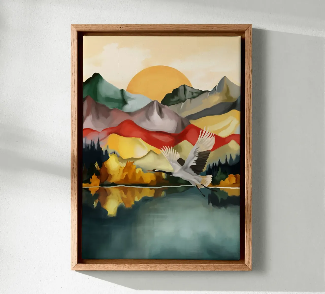 Silent Flight canvas with Floater frame by Nadjaa