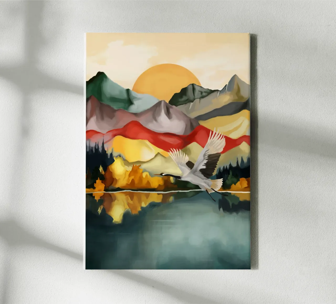 Silent Flight canvas with Floater frame by Nadjaa