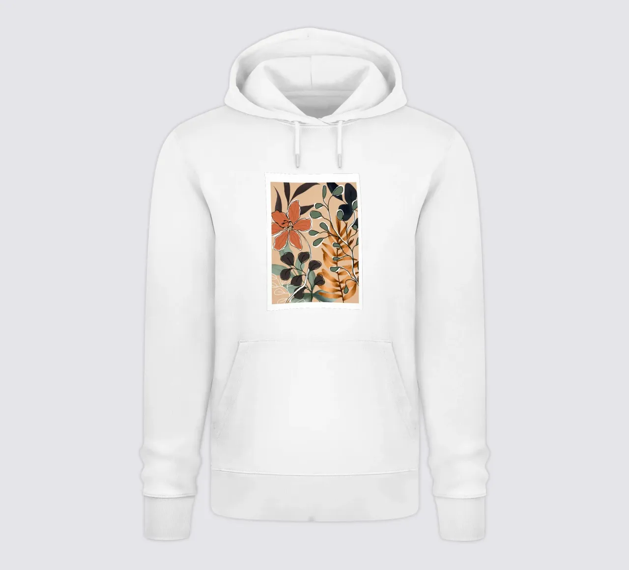 Elegant Botanical Line Art 1 felpa con cappuccio da Nadjaa