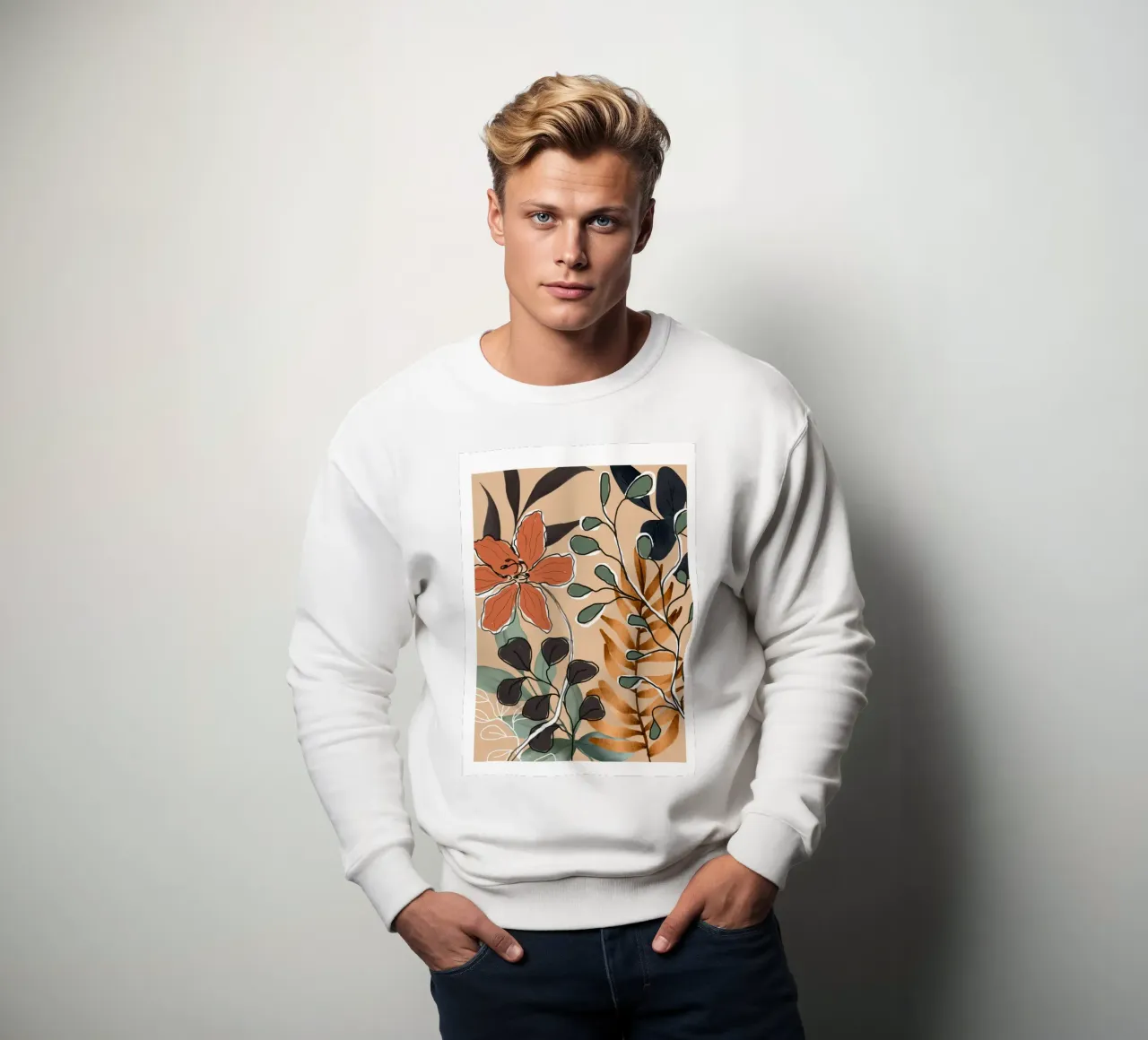 Elegant Botanical Line Art 1 felpa da Nadjaa