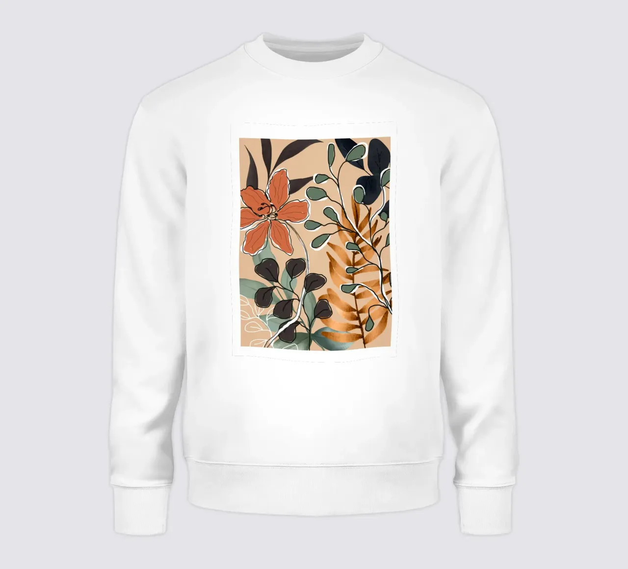 Elegant Botanical Line Art 1 felpa da Nadjaa