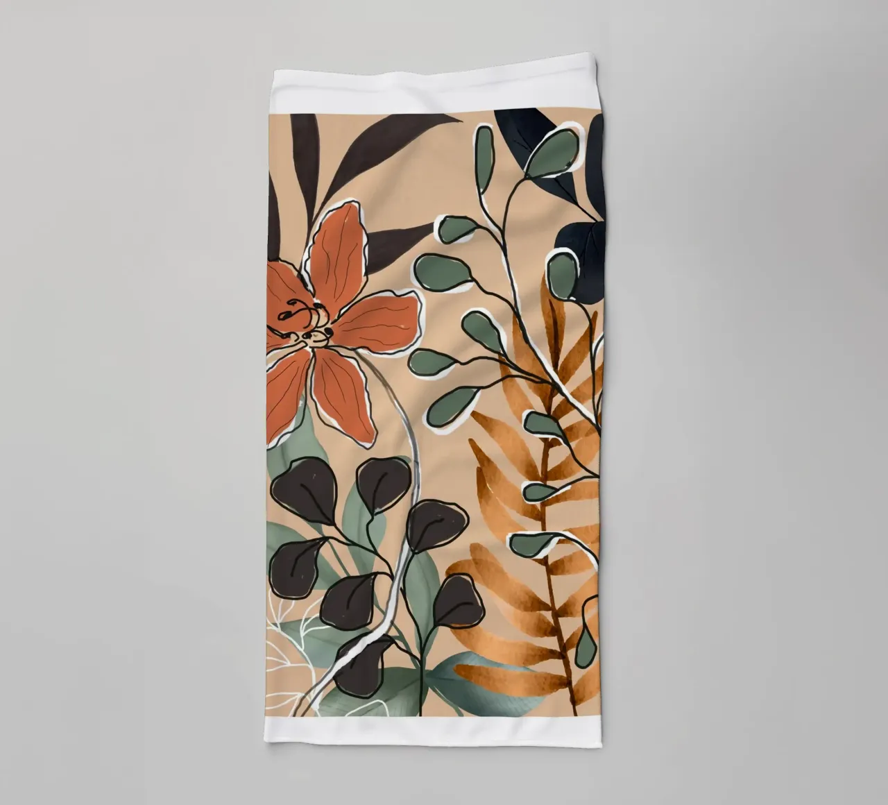 Elegant Botanical Line Art 1 asciugamano da bagno da Nadjaa