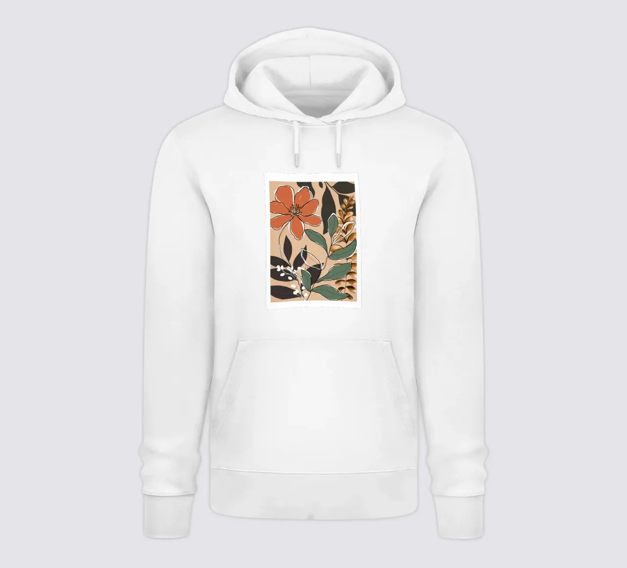 Elegant Botanical Line Art 2 felpa con cappuccio da Nadjaa