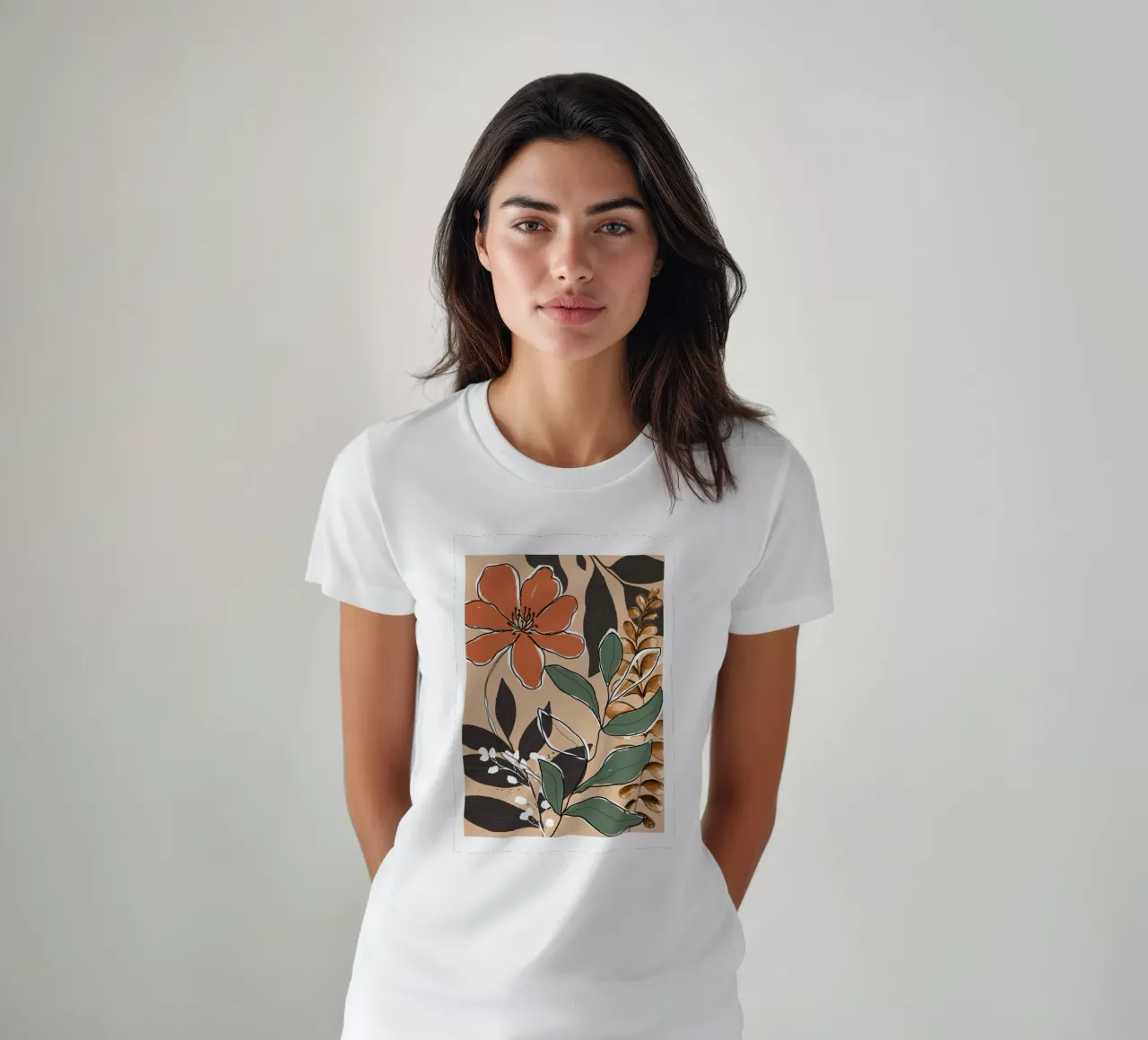 Elegant Botanical Line Art 2 t-shirt da Nadjaa