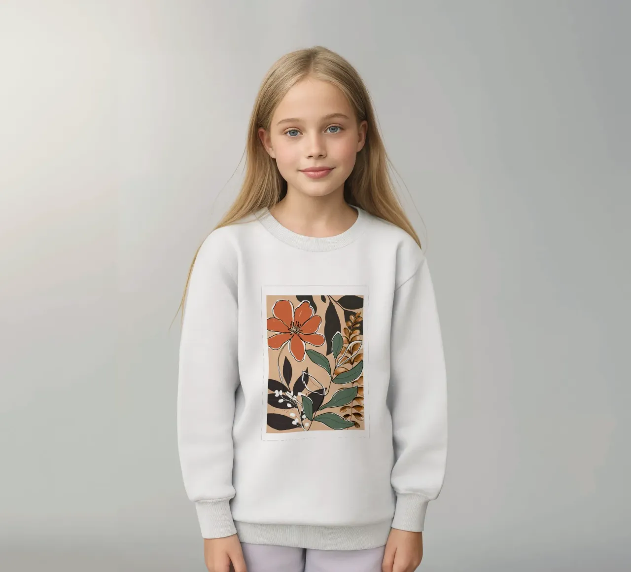 Elegant Botanical Line Art 2 felpa bambino da Nadjaa