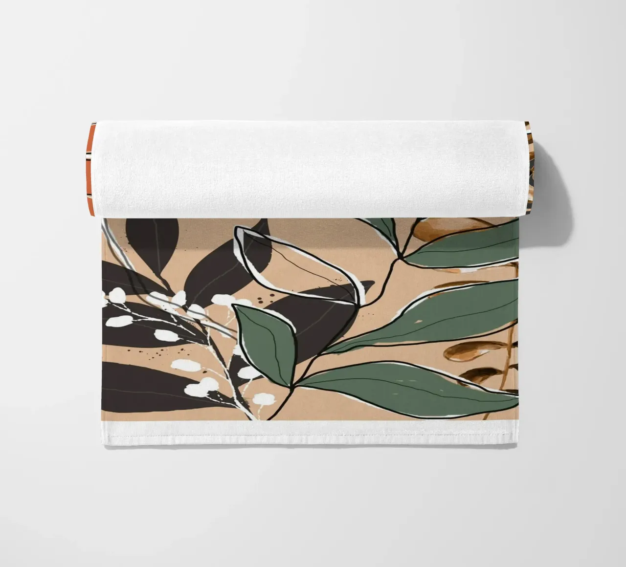 Elegant Botanical Line Art 2 telo mare da Nadjaa