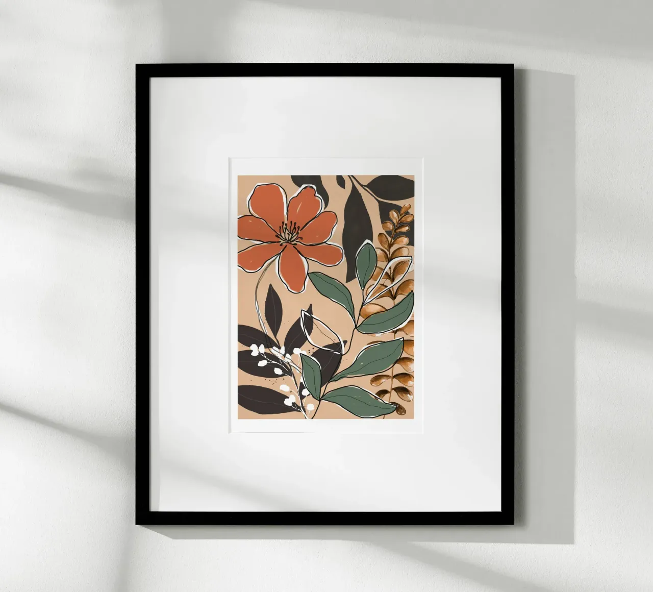 Elegant Botanical Line Art 2 carta hahnemühle da Nadjaa